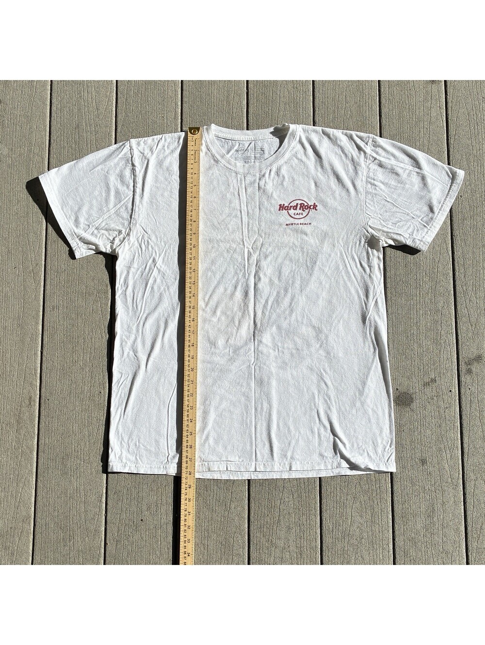 Hard Rock Cafe Myrtle Beach Graphic T-Shirt Mens XL White Guitar Back Print Y2K